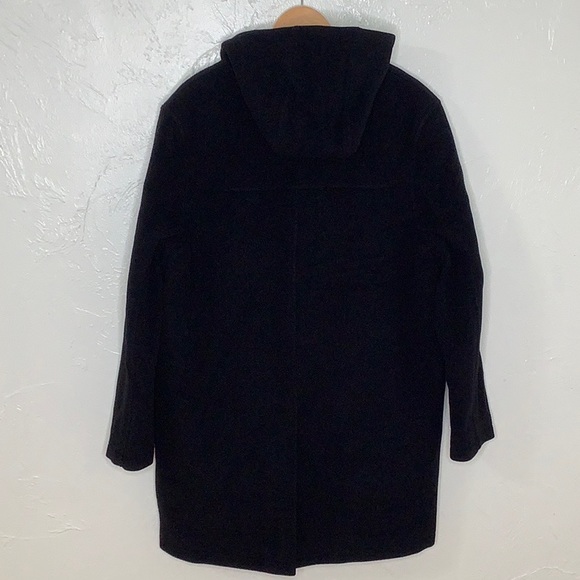Cole Haan Country Hooded Cashmere Wool blend Black Coat men size Medium EUC - Picture 15 of 16
